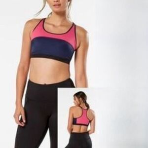 Ruby Ribbon Demiette Sports Bra size 36 Navy Pink